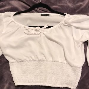 white off the shoulder top